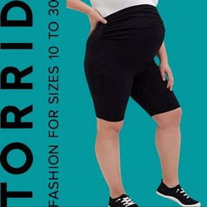 Torrid Black Shredded Front Bike Short 